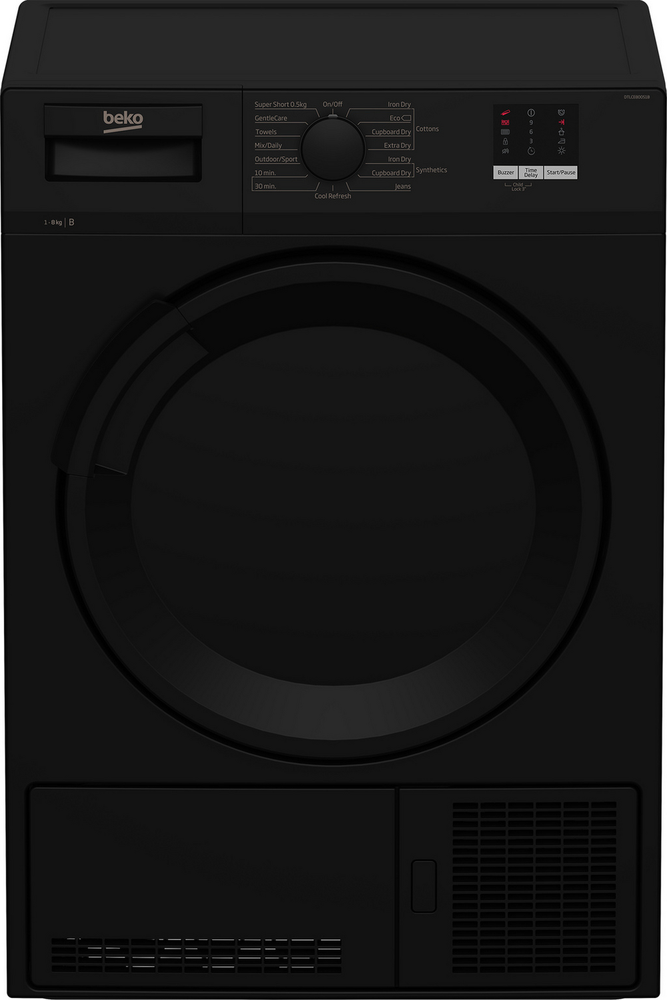 Beko 8kg Condenser Tumble Dryer - Black - DTLCE80051B - Image 4