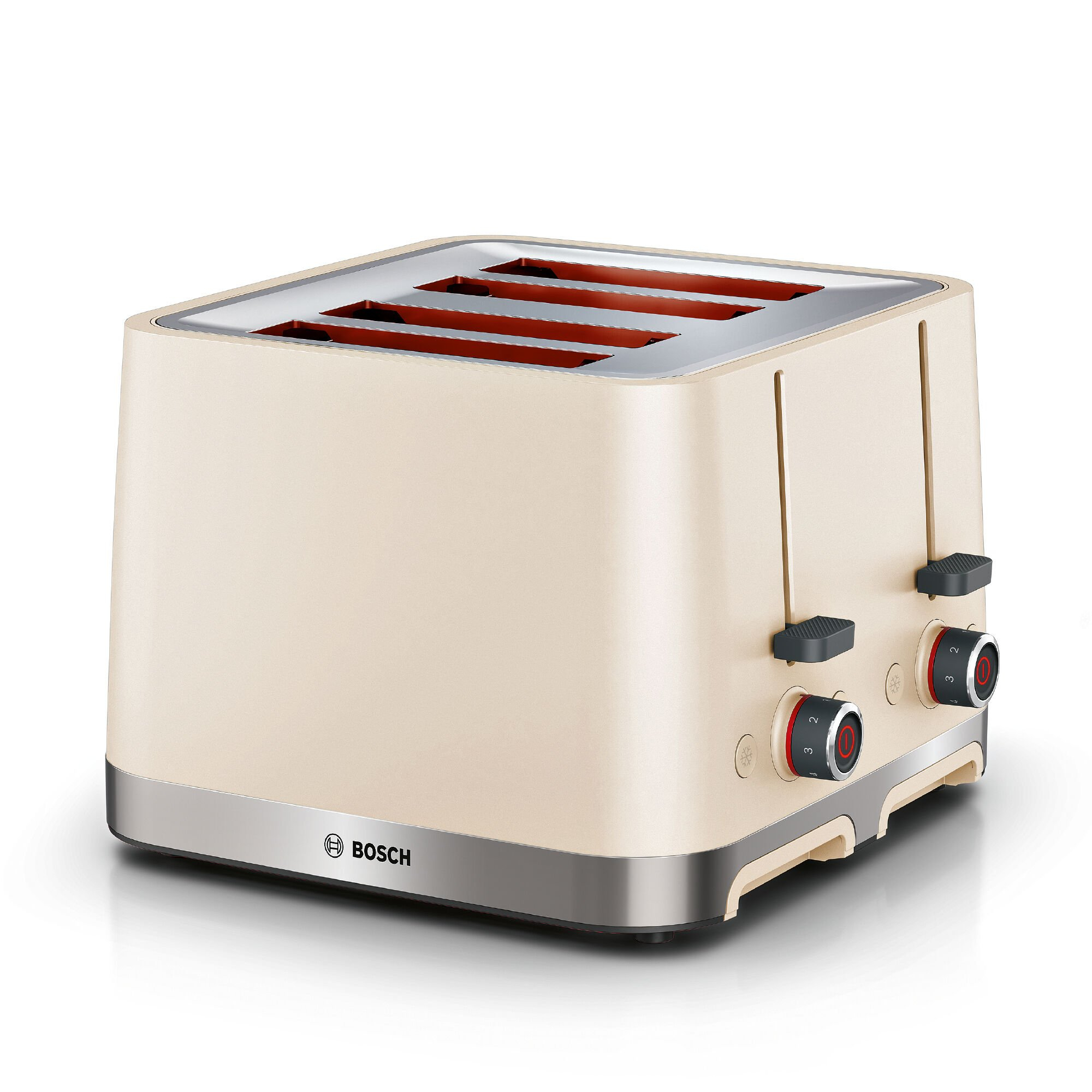 Bosch Cream Tat4m247gb 4 Slice Toaster