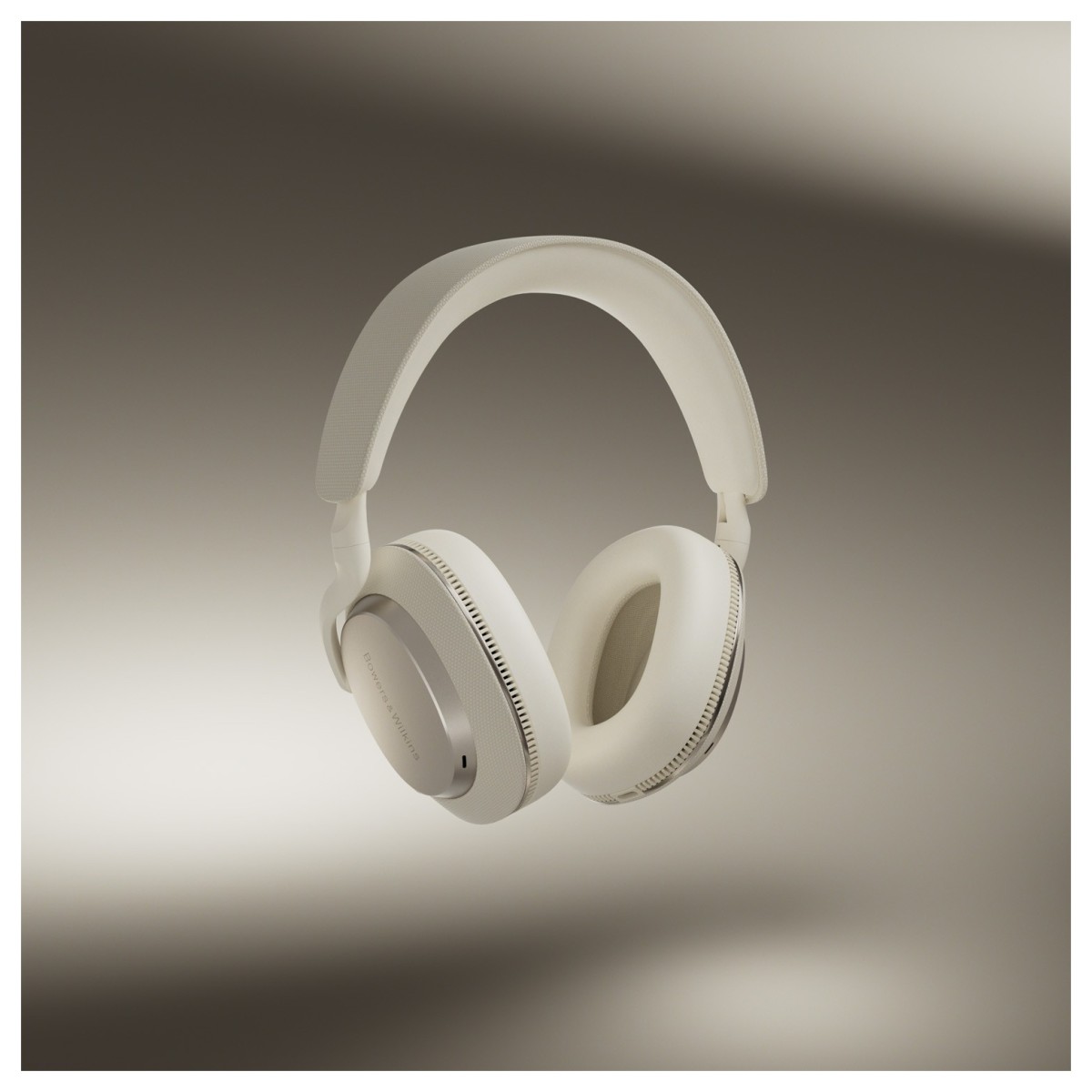 Side view of Bowers + Wilkins PX7 S3 Over-Ear Noise Cancelling Wireless Bluetooth Headphones Canvas white