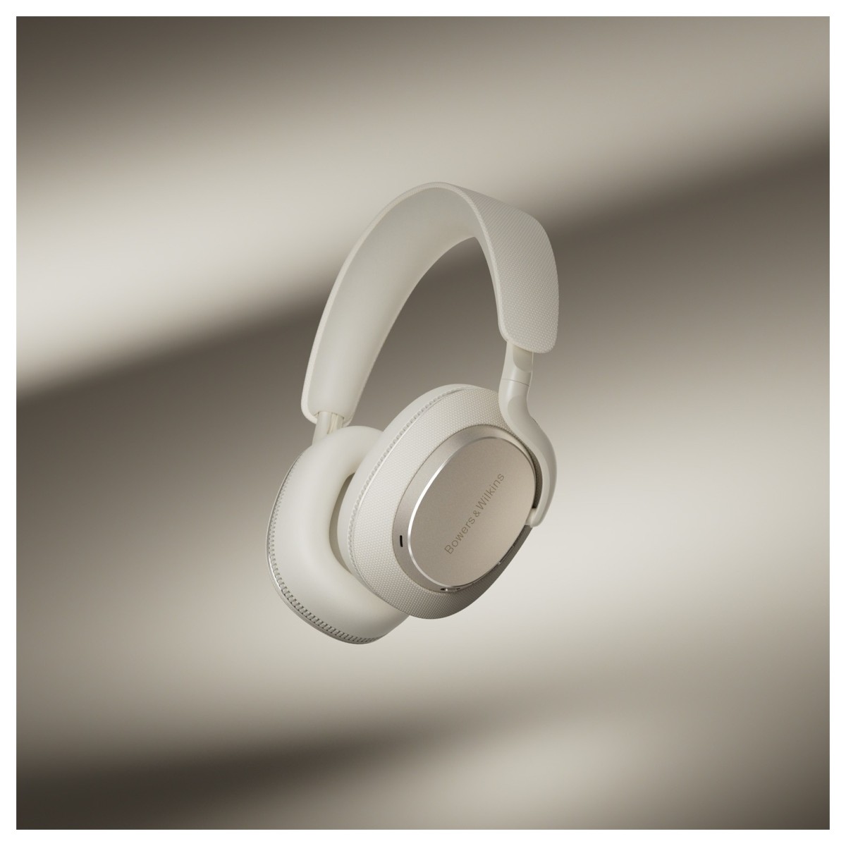 Side view of Bowers + Wilkins PX7 S3 Over-Ear Noise Cancelling Wireless Bluetooth Headphones Canvas white