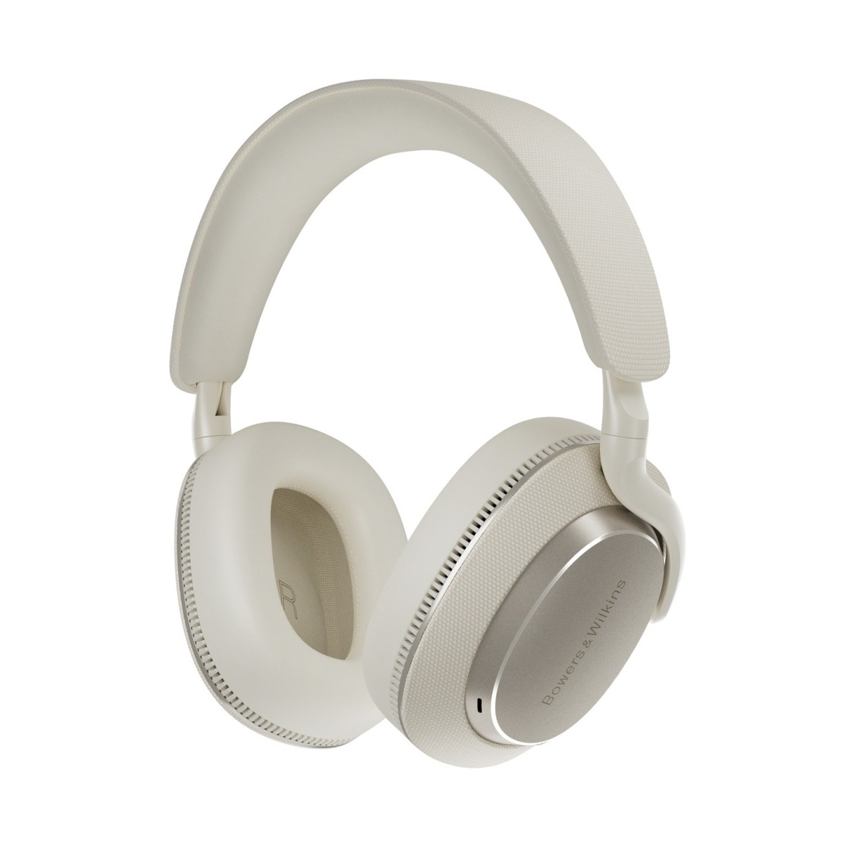 Side view of Bowers + Wilkins PX7 S3 Over-Ear Noise Cancelling Wireless Bluetooth Headphones Canvas white