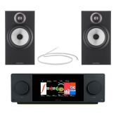 Arcam SA45 Integrated Amplifier With 606S3 Bookshelf Speakers Pair Bundle Black