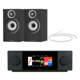 Arcam SA45 Integrated Amplifier With 607S3 Bookshelf Speakers Pair Hi-Fi Bundle Black