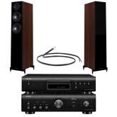 DENON PMA600NE  Amp With DCD600NE CD Player & DIAMOND123 Floorstanders Pair Walnut