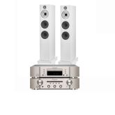 Marantz PM6007CD6007SG-603S3WH Integrated Amp CD Player Silver Gold And 603 S3 White