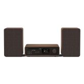 Pure Classic Stereo DAB DAB+ FM Music System with Bluetooth, CD Player, and Internet Radio in  Coffee Black