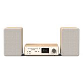 Pure Classic Stereo DAB+/FM/Internet Radio Bluetooth Wi-Fi Wireless All-In-One Music System with Remote Control in Cotton White