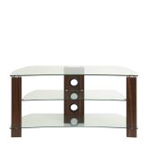 TTAP L640-1200-3WC Vision Curve TV Stand Walnut Legs