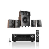 DENON AVRS670H-DX3HCPW51 Receiver With Wharfedale Dx3 Speaker Bundle Package in Walnut