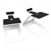 Kanto SE6 Large Elevated Desktop Speaker Stands in White