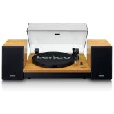 Lenco LS-300 Belt Drive Bluetooth Turntable with Hi-Fi Sound Quality Hi-Fi Speakers in Wood