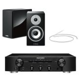 Marantz PM6007 Integrated Amplifier With Nsbp401 Bookshelf Speakers Pair Black