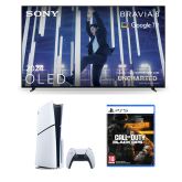 Sony K65XR80U 65-Inch BRAVIA 8 4K OLED Smart TV with the PlayStation 5 Console with Call of Duty Black Ops 6