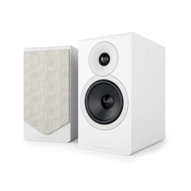 Acoustic Energy AE300 MK2 Standmount Bookshelf Speakers (Pair) in Matt White