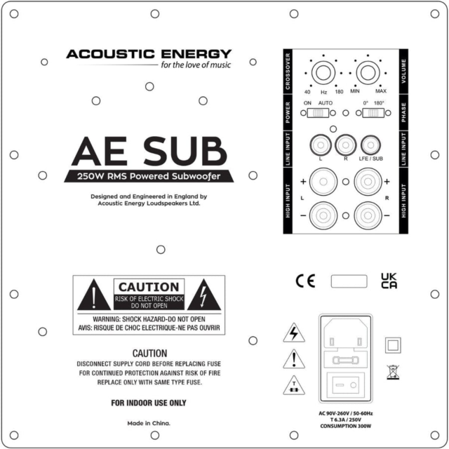Acoustic Energy AESub 12 inch Active Subwoofer in White