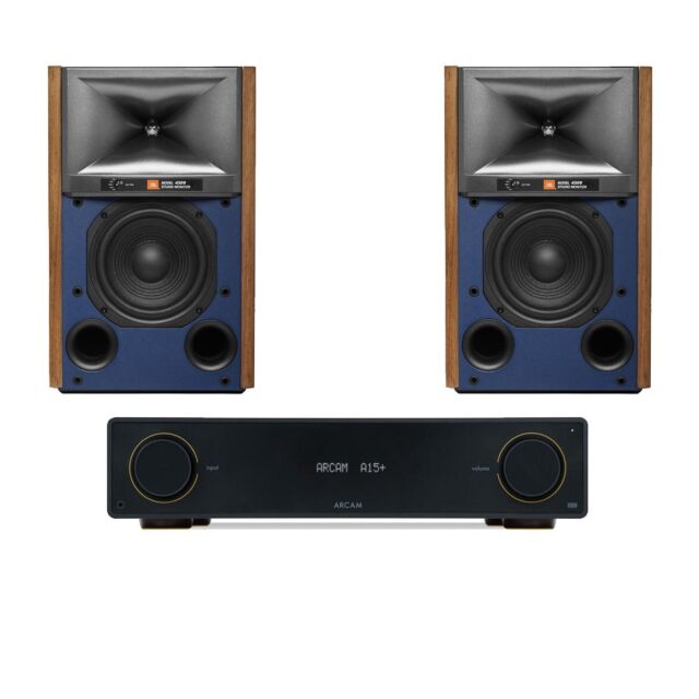 Arcam A15+4309WN Amp With 4309 Speakers Pair Bundle - Walnut