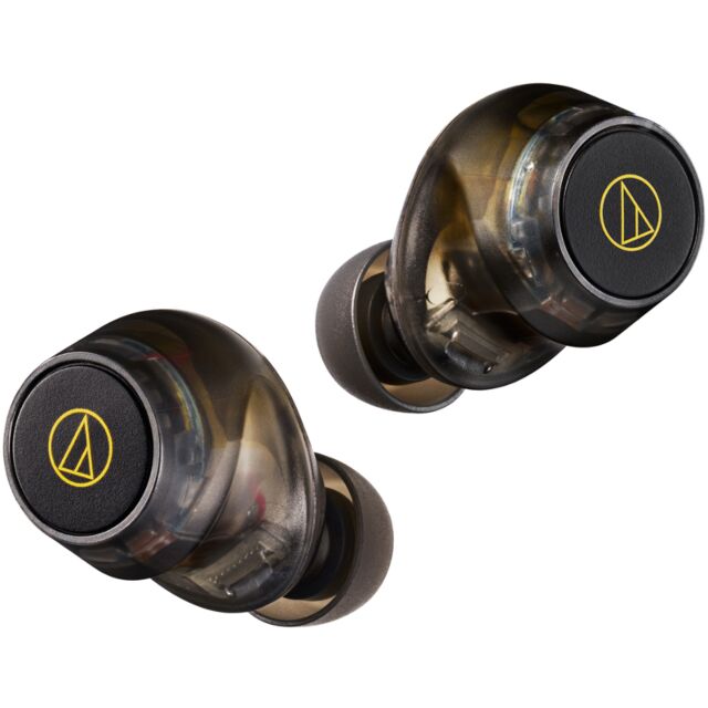 Audio Technica ATH-CKS30TW+ Noise Cancelling Wireless Earbuds17.5 hours Playback Time in Translucent Black
