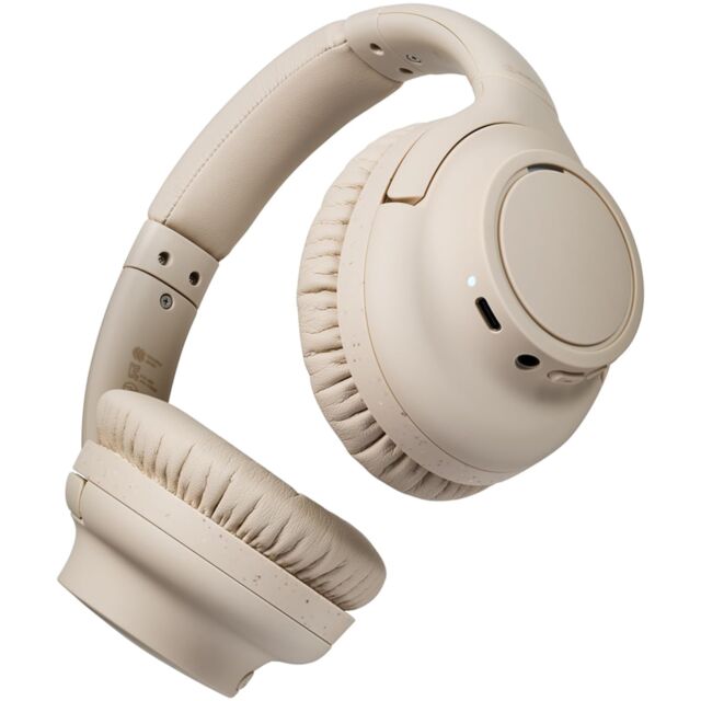 Audio-Technica ATH-S300BT Wireless Hybrid Digital Noise-Cancelling Headphones Beige
