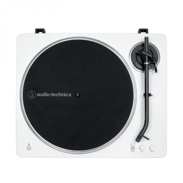 Audio-Technica AT-LP70XBT Fully Automatic Bluetooth Turntable Vinyl Meets Wireless Convenience in White Silver