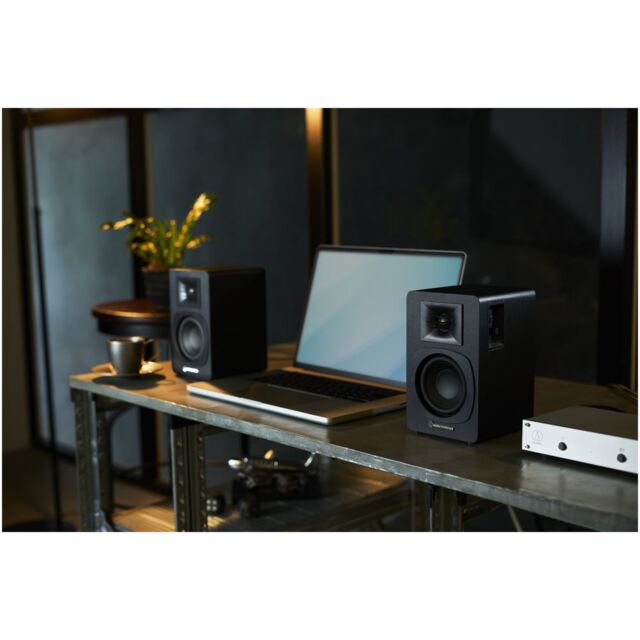 Audio-Technica AT-SP3X Bluetooth Powered Bookshelf Speakers Black