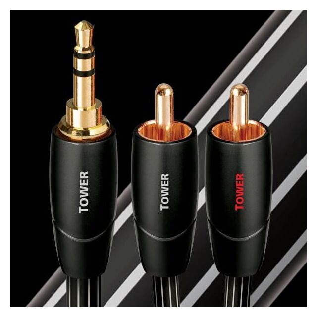 Audioquest TOWER01MR Tower 3.5mm To RCA Analog Audio Cable - 1m
