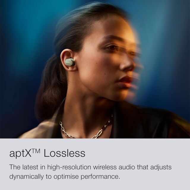 Bowers & Wilkins Pi8 Jade Green – High-Fidelity True Wireless Earbuds with aptX, 24-Bit Audio, and Advanced Noise Cancellation