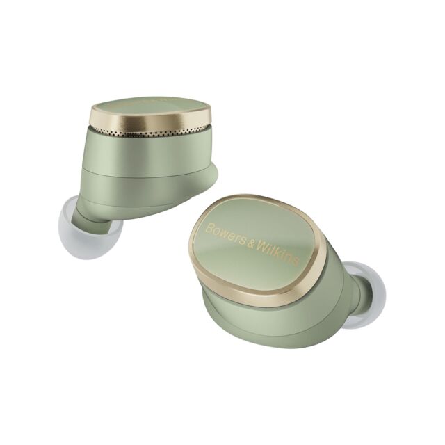 Bowers & Wilkins Pi8 Jade Green – High-Fidelity True Wireless Earbuds with aptX, 24-Bit Audio, and Advanced Noise Cancellation