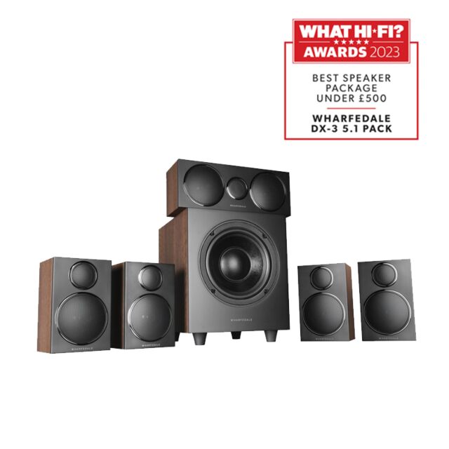 Denon AVRS970H AV Receiver with Wharfedale DX3 HCP 7.1 Speaker Package in Walnut Create a cinematic experience