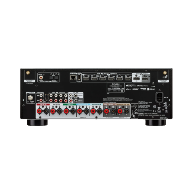 DENON AVR-X2900HD 7.2 Ch. 95W 4K/8K Dolby Atmos AV Receiver Powered by HEOS  Amplifier - Black