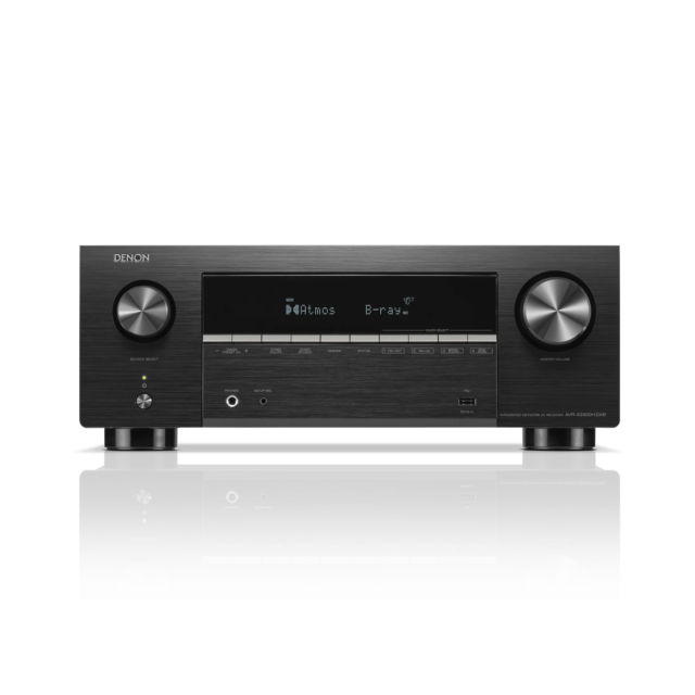 DENON AVR-X2900HD 7.2 Ch. 95W 4K/8K Dolby Atmos AV Receiver Powered by HEOS  Amplifier - Black
