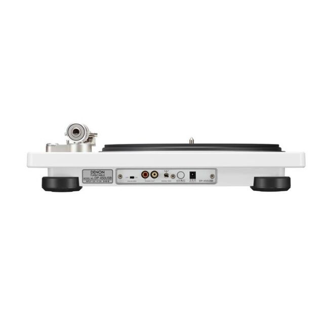 Denon DP450USB Hi-Fi Turntable with S-Shape Tonearm and USB in White