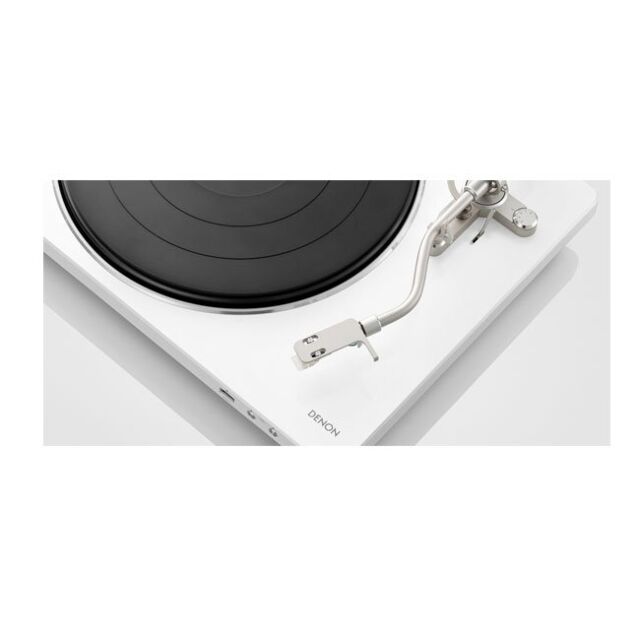 Denon DP450USB Hi-Fi Turntable with S-Shape Tonearm and USB in White