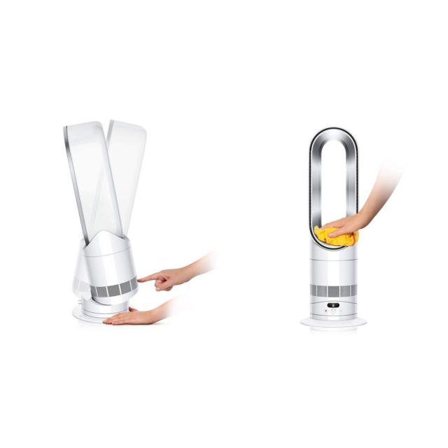 Dyson HF1 Hot+Cool Remote Link Pre-heat heater and Cooling Fan - White/Nickel
