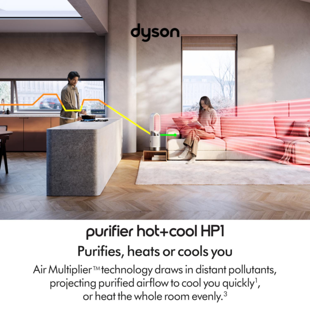 Dyson HP1 HP11 Hot & Cool Air Purifier fan in White Silver