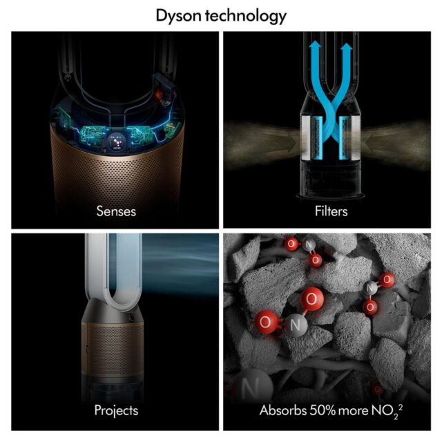 Dyson PH05 De-Nox Humidify & Cool Autoreact - White/Gold