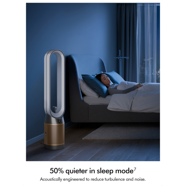 Dyson TP14 Purifier Fan with Voice Control and New Find+Follow air projection - White/Gold