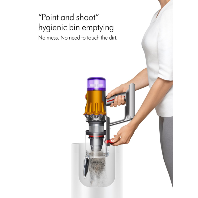 Dyson V12DETECTABS Cordless Stick Vacuum Cleaner - 60 Minutes Run Time - Yellow