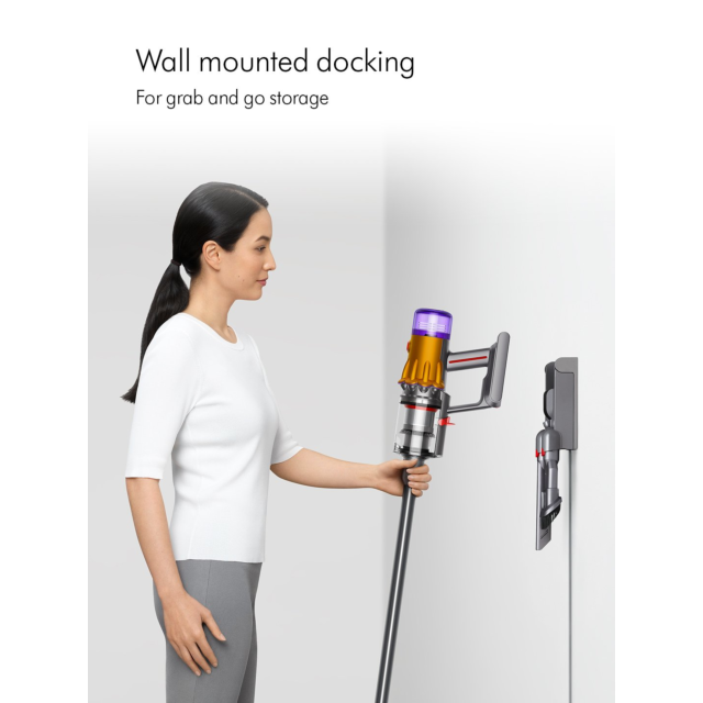 Dyson V12DETECTABS Cordless Stick Vacuum Cleaner - 60 Minutes Run Time - Yellow