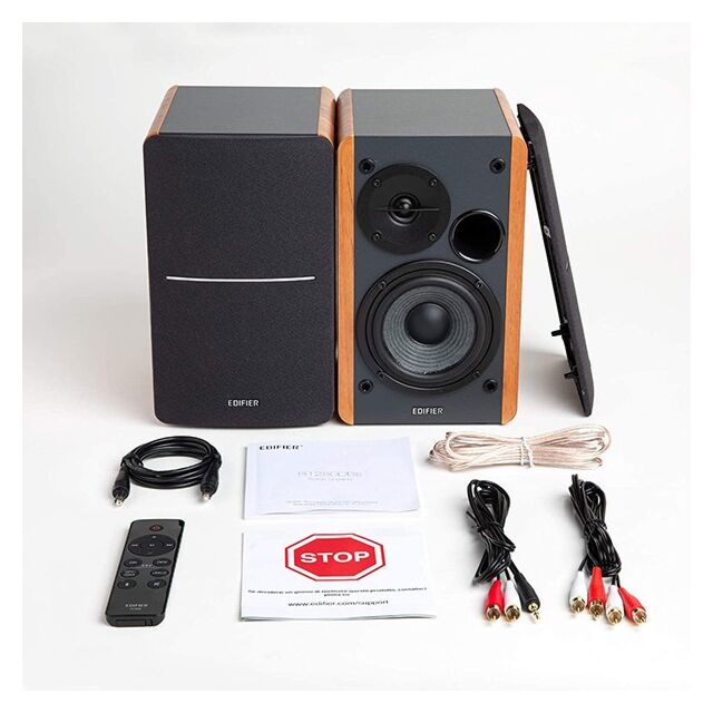 Edifier R1280DBS Active BT v5.0 Bookshelf Speakers with Sub Out - Maple