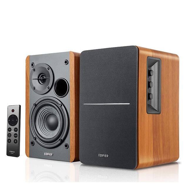 Edifier R1280DBS Active BT v5.0 Bookshelf Speakers with Sub Out - Maple