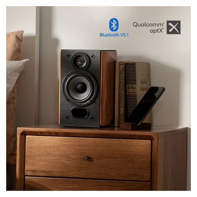 Edifier R1380DB Professional Active Bluetooth Bookshelf Speakers - Brown