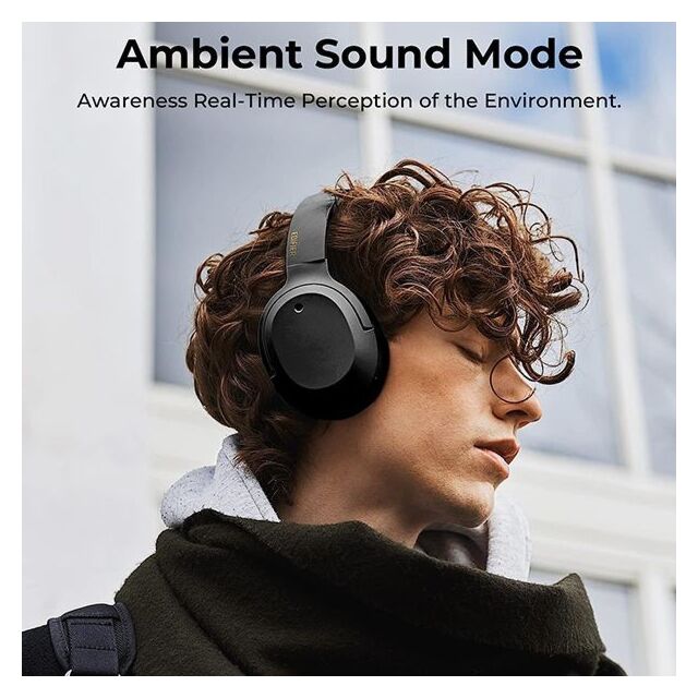 Edifier W820NB-PLUS Bluetooth ANC Hi-Res Audio Headphones - Black