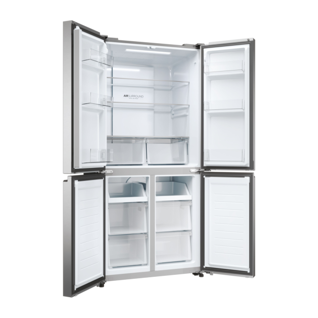 Haier HCR3818ENMM 83.3cm Total No Frost Multi Door Fridge Freezer - Inox