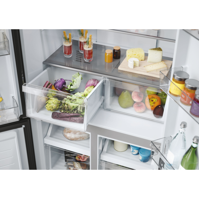 Haier HCR3818ENMM 83.3cm Total No Frost Multi Door Fridge Freezer - Inox