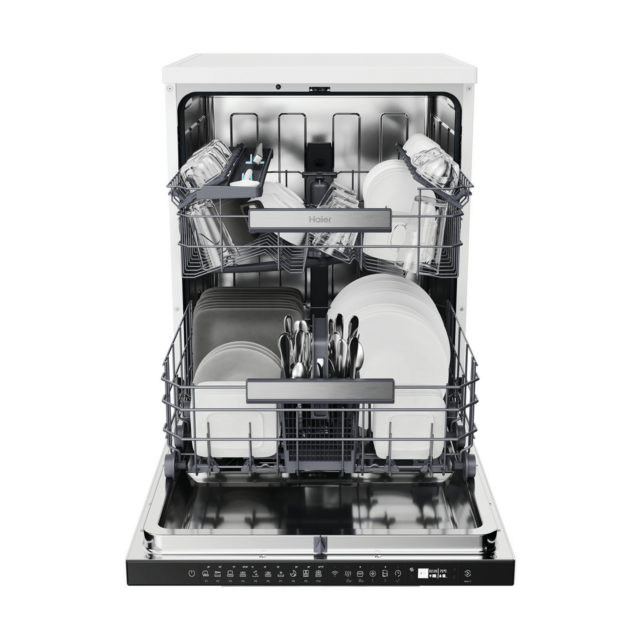 Haier XF 5C7M0W-80 White Dishwasher 15 Place Settings
