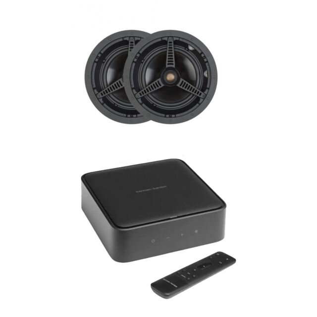 Harman/Kardon CITATIONAMPBK-C180 Amp With Monitor Audio C180 In-Ceiling Speakers Pair Package