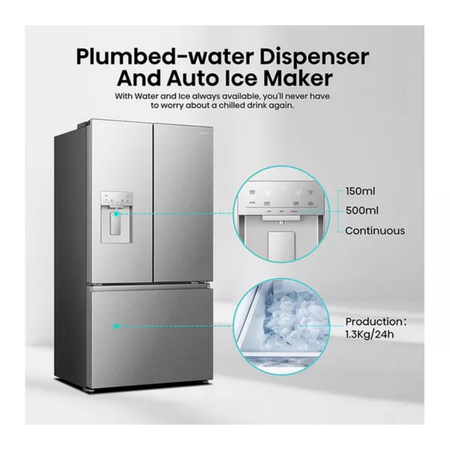Hisense RF815N4SESE Silver No Frost Fridge Freezer
