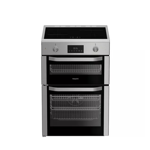 Hotpoint HDE6IDC2X 60cm Double Electric Cooker Induction