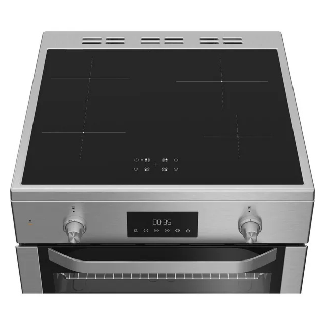 Hotpoint HDE6IDC2X 60cm Double Electric Cooker Induction