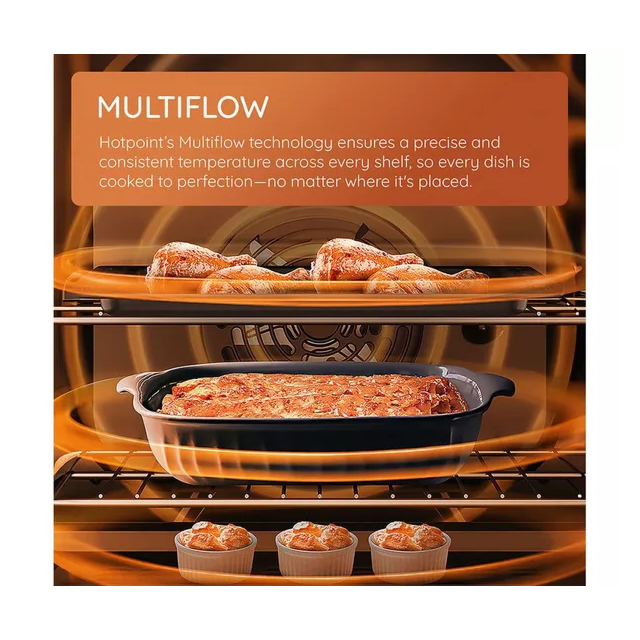 Hotpoint HDE6IDC2X 60cm Double Electric Cooker Induction